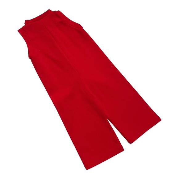 Vintage Toddler Red Romper 1960s–70s Handmade Zip Front Snow Bunny Size 2T–3T - Picture 3 of 8